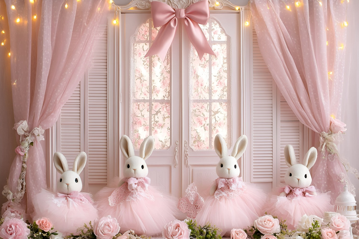 Neugeborenen-Fotoshoot-Hintergrund Rosy Rabbit Prinzessin Hintergrund GQ5-175