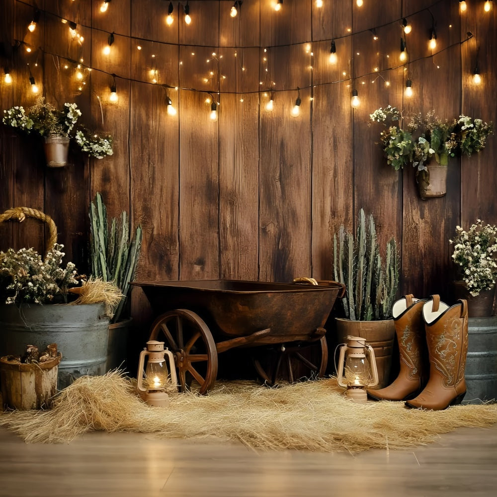 Cowboy Backdrops Kaktus Charme Western Kinder Backdrops GQ5-181