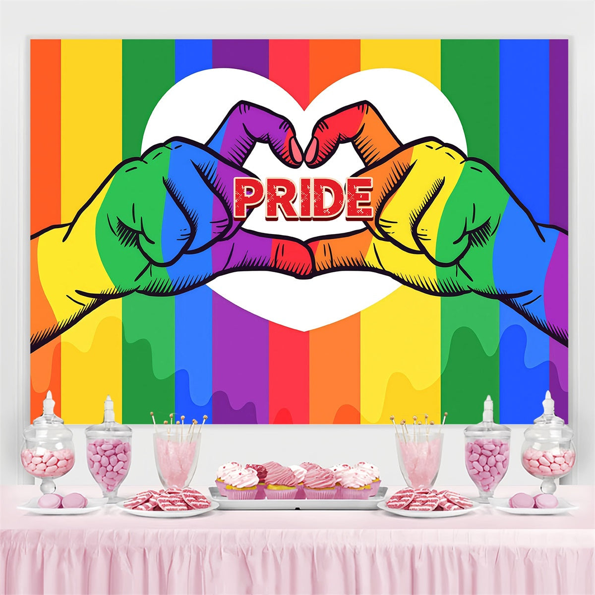 Stolz Backdrops Stolz Macht Herz Hände Hintergrund GQ5-226