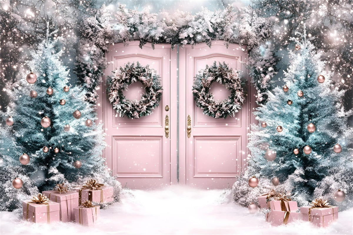 Weihnachts-Fotokulisse Enchanted Blush Eingangskulisse GQ57-12