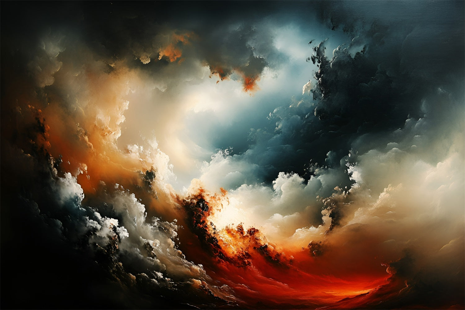Fine Art Backdrops Abstrakte Sonnenuntergang Sturm Stoff Backdrop GQ57-197