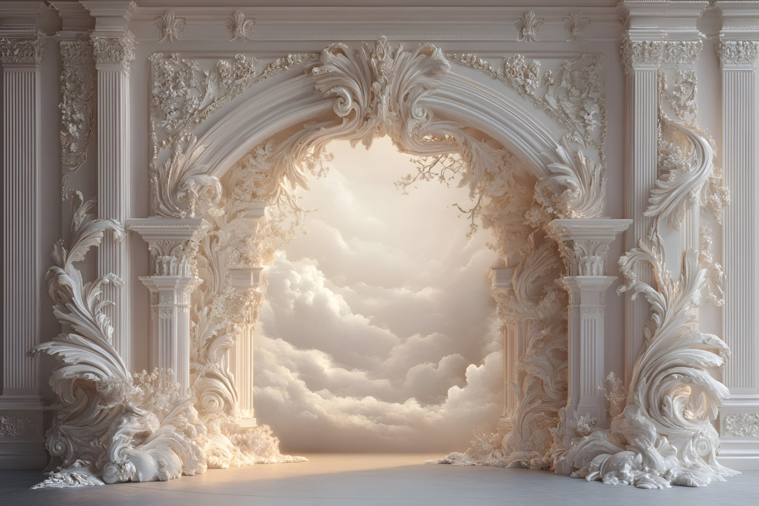 Fine Art Backdrops Barock Himmel Eingang Stoffhintergrund GQ57-203