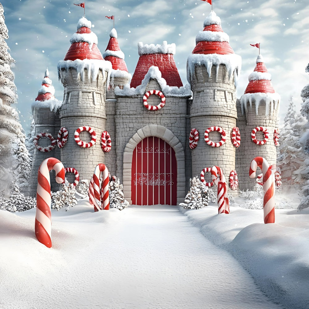 Weihnachten Fotokulissen Sweet Winter Fortress Hintergrund GQ57-21