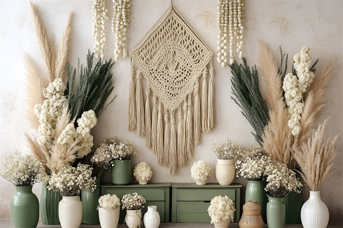 Boho-Fotohintergrund Natürliche Harmonie Eckhintergrund GQ57-212