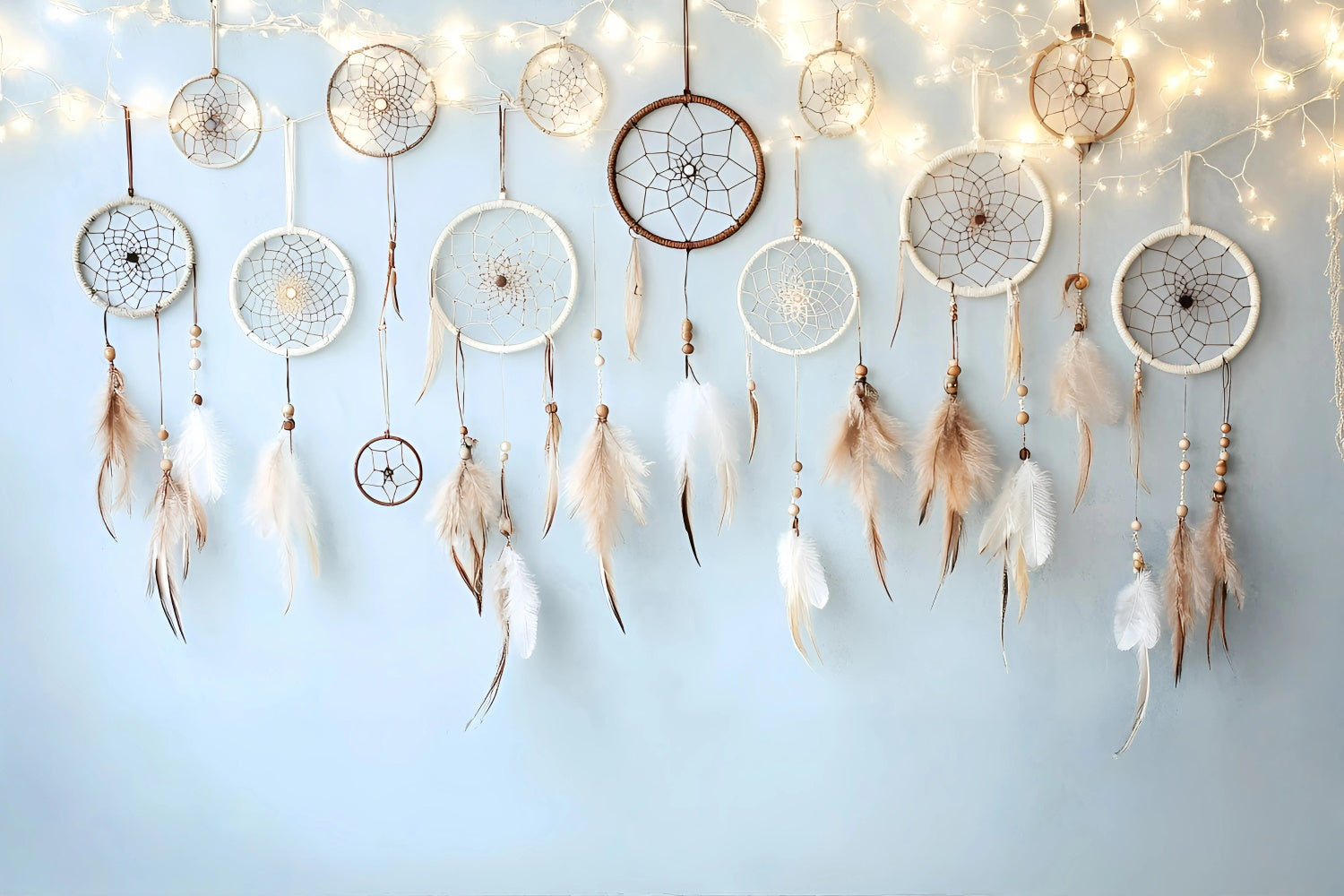 Boho Backdrop Gefiederter Traumfänger Gelassenheit Backdrop GQ57-237