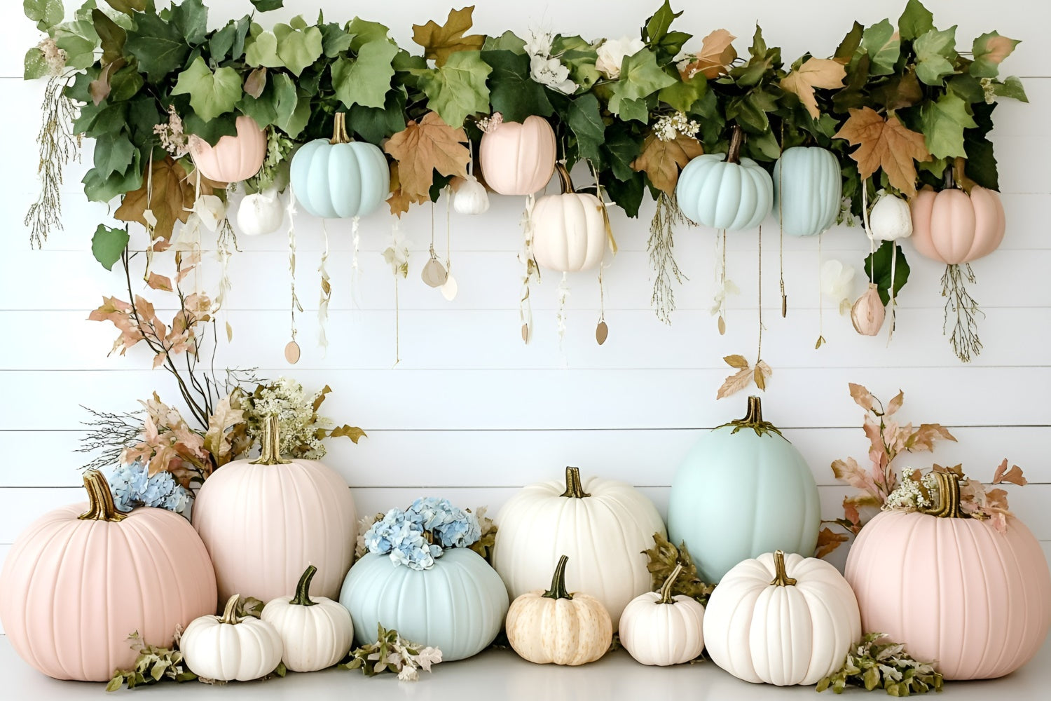 Bohemian Fotohintergrund Floral Pumpkin Dream Backdrop GQ57-239