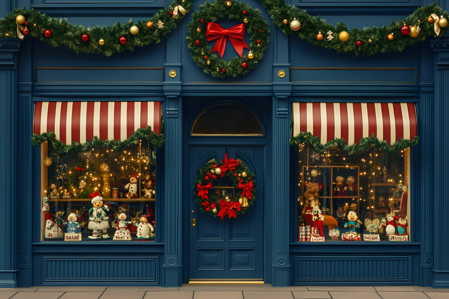 Weihnachten Backdrops Verkauf Vintage Holiday Store Backdrop GQ57-7