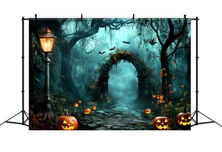 Halloween Wald Hintergrund Haunted Pumpkin Path Backdrop GQ57-83