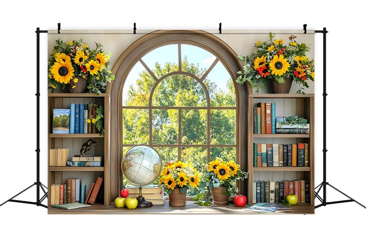 Back To School Fotohintergrund Sonniges Fenster Studierhintergrund GQ6-119