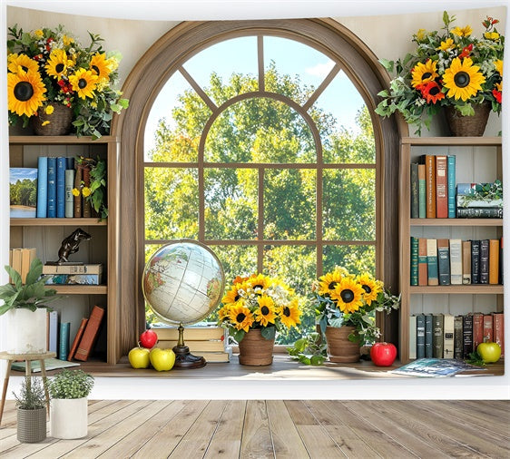 Back To School Fotohintergrund Sonniges Fenster Studierhintergrund GQ6-119