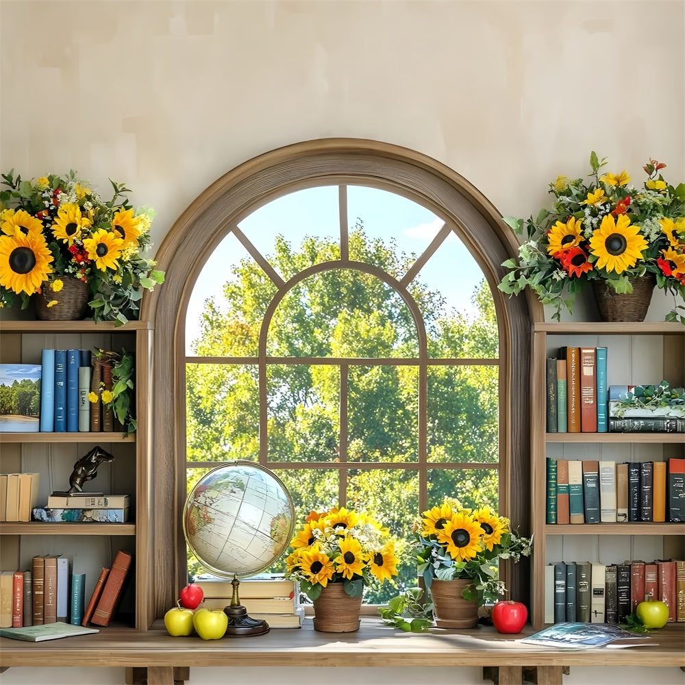 Back To School Fotohintergrund Sonniges Fenster Studierhintergrund GQ6-119