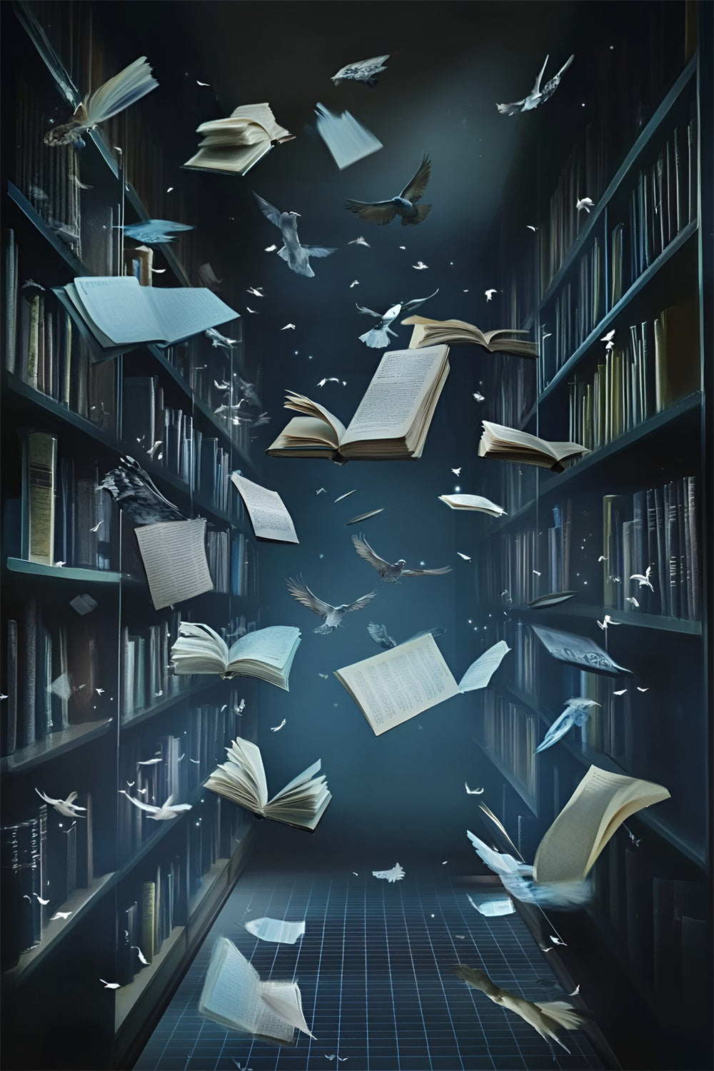 Schulbild-Hintergrund Mitternachtsseiten Bewegungshintergrund GQ6-127