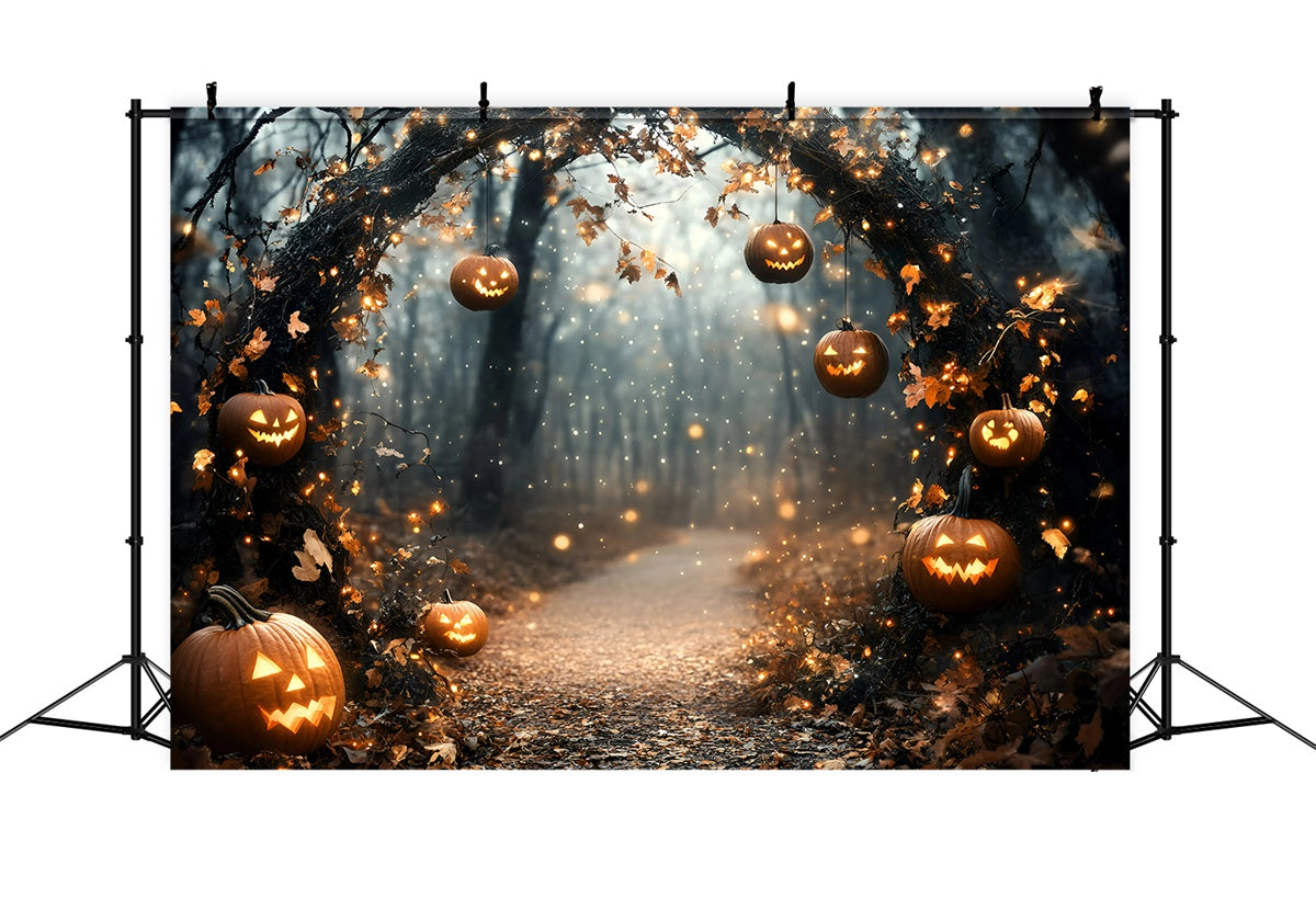 Wald Fotokulisse Magischer Bogen Pfad Halloween Fotokulisse GQ6-193