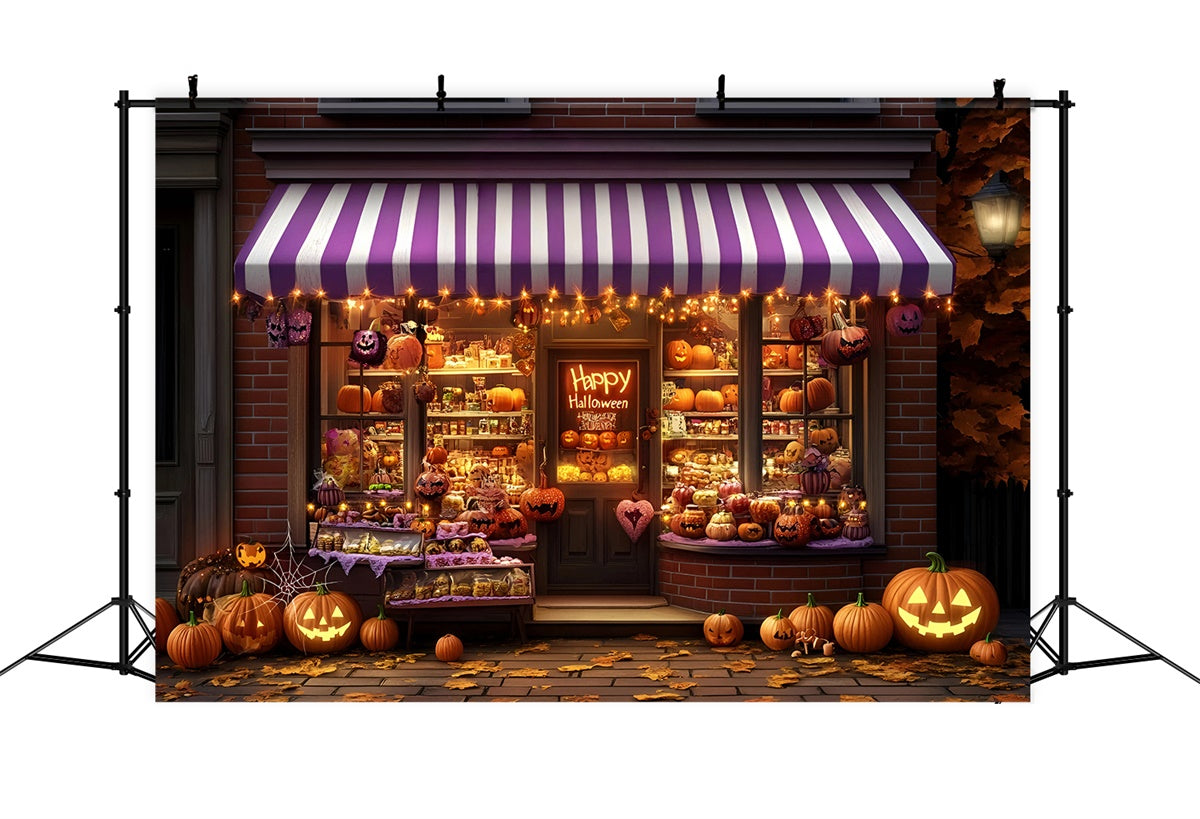 Fotografie Halloween Backdrop Gespenstischer Kürbis Fenster Hintergrund GQ6-204