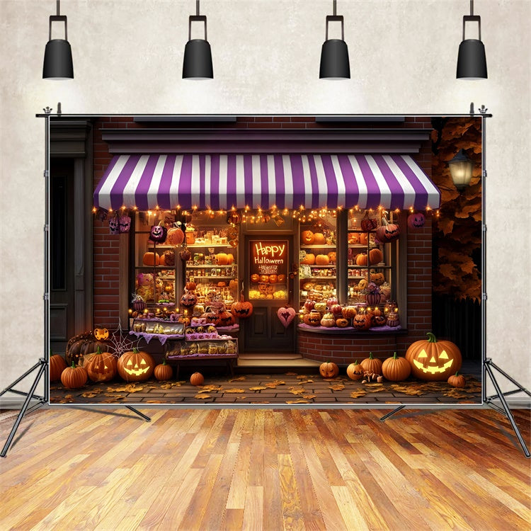 Fotografie Halloween Backdrop Gespenstischer Kürbis Fenster Hintergrund GQ6-204