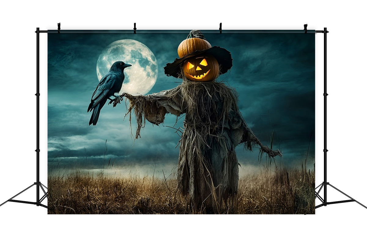 Halloweenkulisse Geisterkürbis Vogelscheuche Feldkulisse GQ6-212