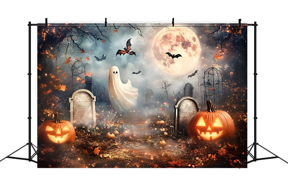 Halloween Friedhof Backdrop Vollmond Geister Grab Backdrop GQ6-235