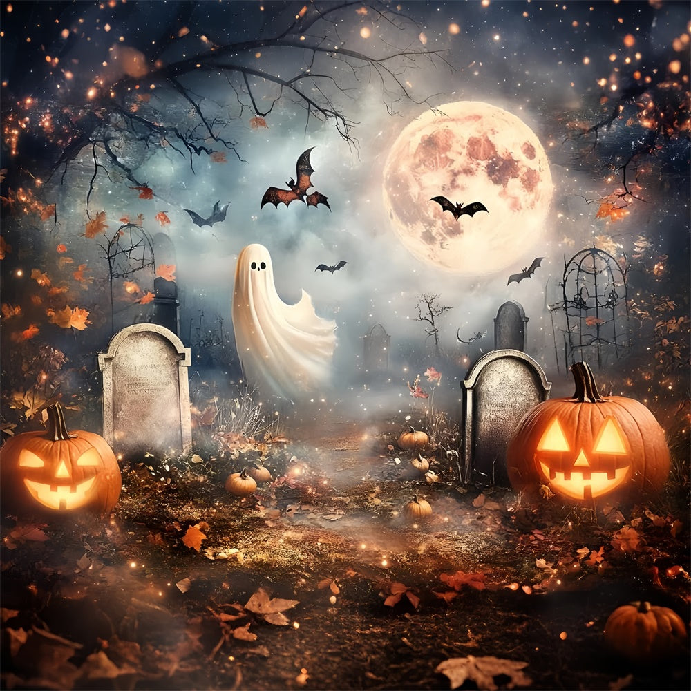 Halloween Friedhof Backdrop Vollmond Geister Grab Backdrop GQ6-235