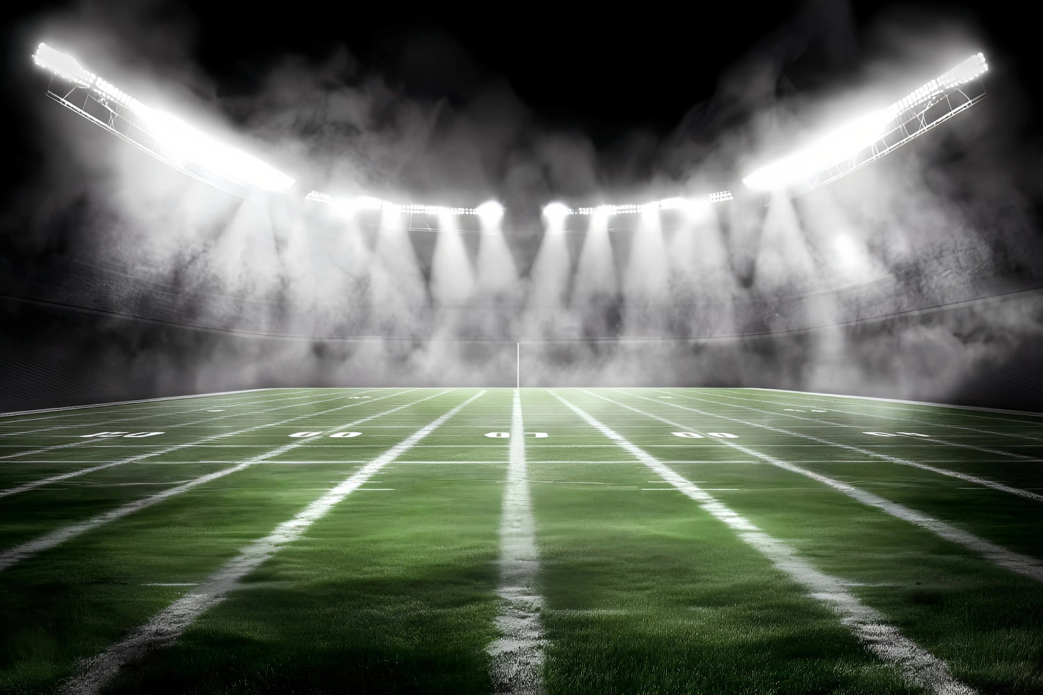 Fußballfeld-Hintergrund Foggy Gridiron Lights Backdrop GQ6-282
