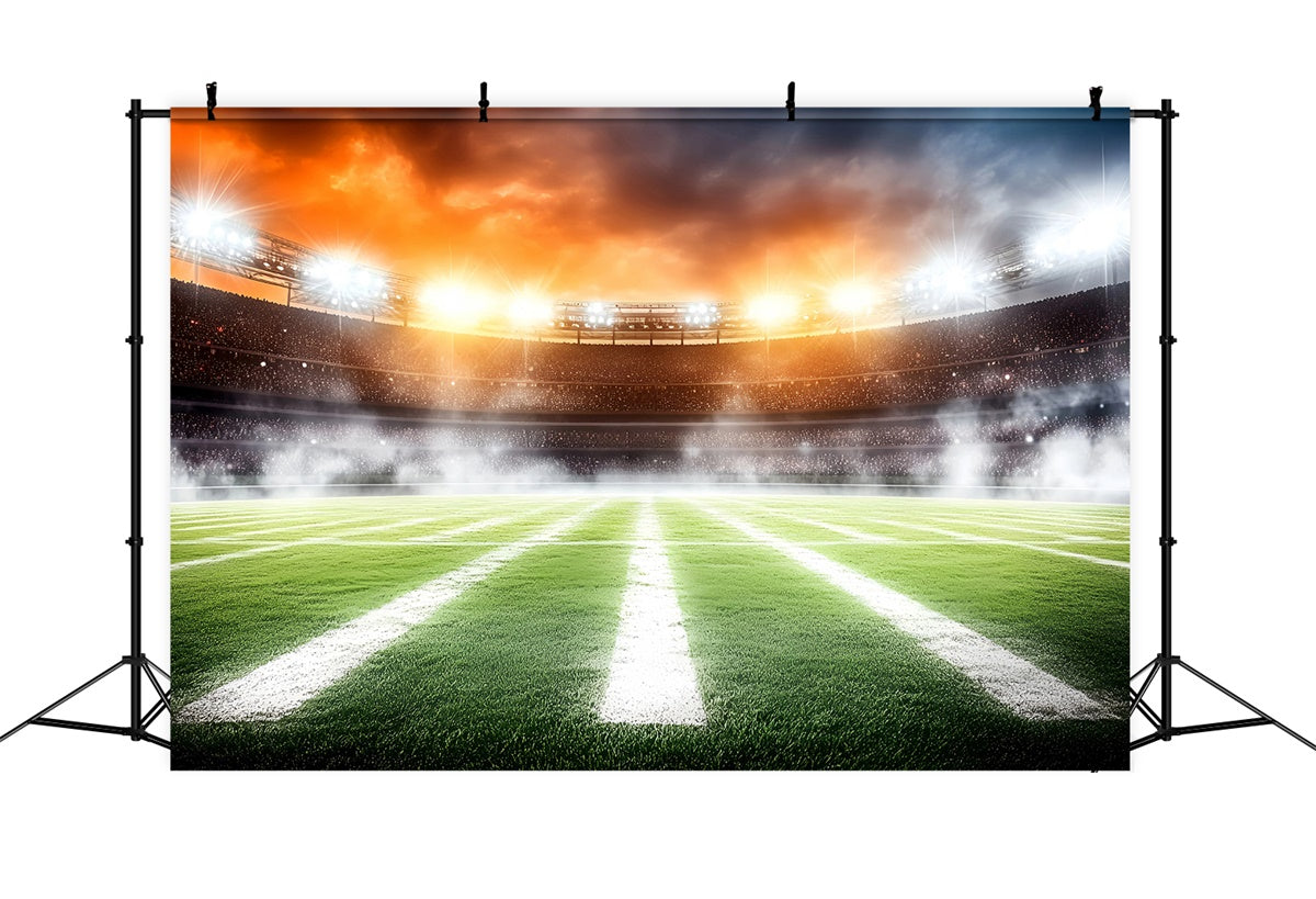 Fußballstadion Backdrop Stadium Lights Smoke Backdrop GQ6-284