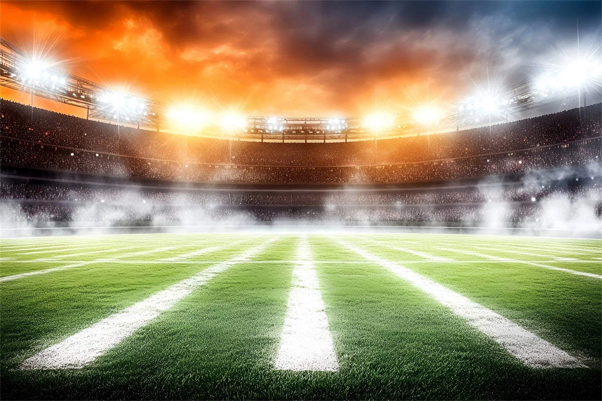 Fußballstadion Backdrop Stadium Lights Smoke Backdrop GQ6-284