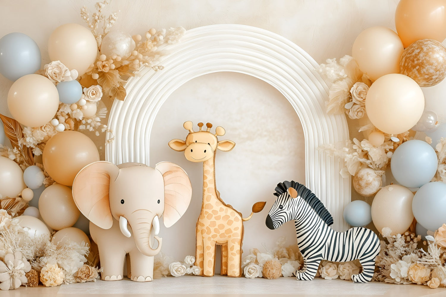 Cake Smash Backdrop Junge Dschungel Cuties Bogen Backdrop GQ6-314