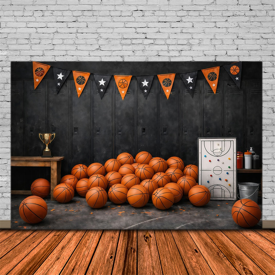 Basketball-Hintergründe Schulumkleideraum Sieg Sport-Fotohintergründe GQ61-76