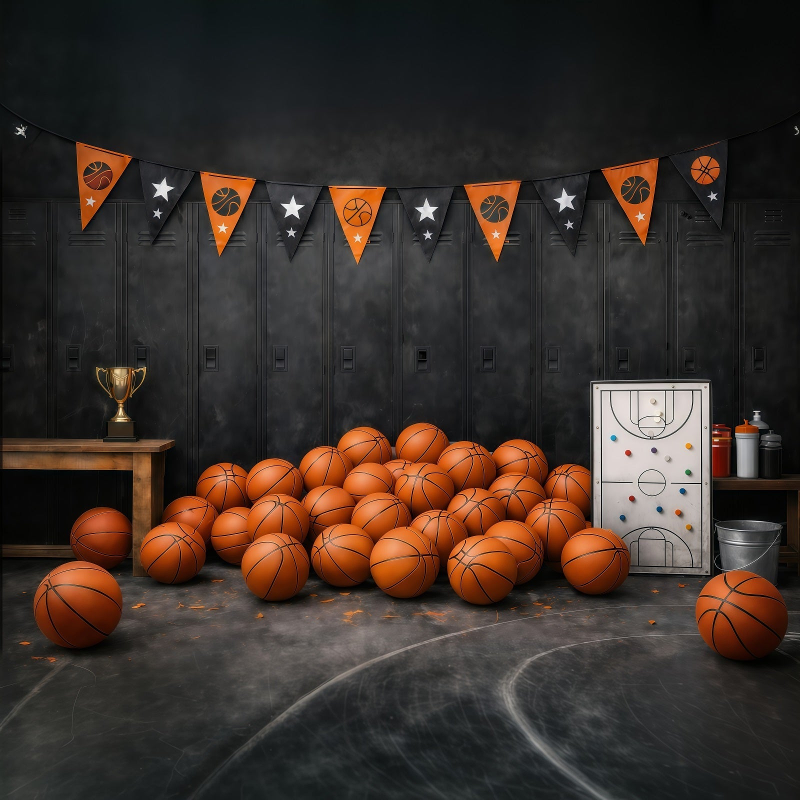 Basketball-Hintergründe Schulumkleideraum Sieg Sport-Fotohintergründe GQ61-76
