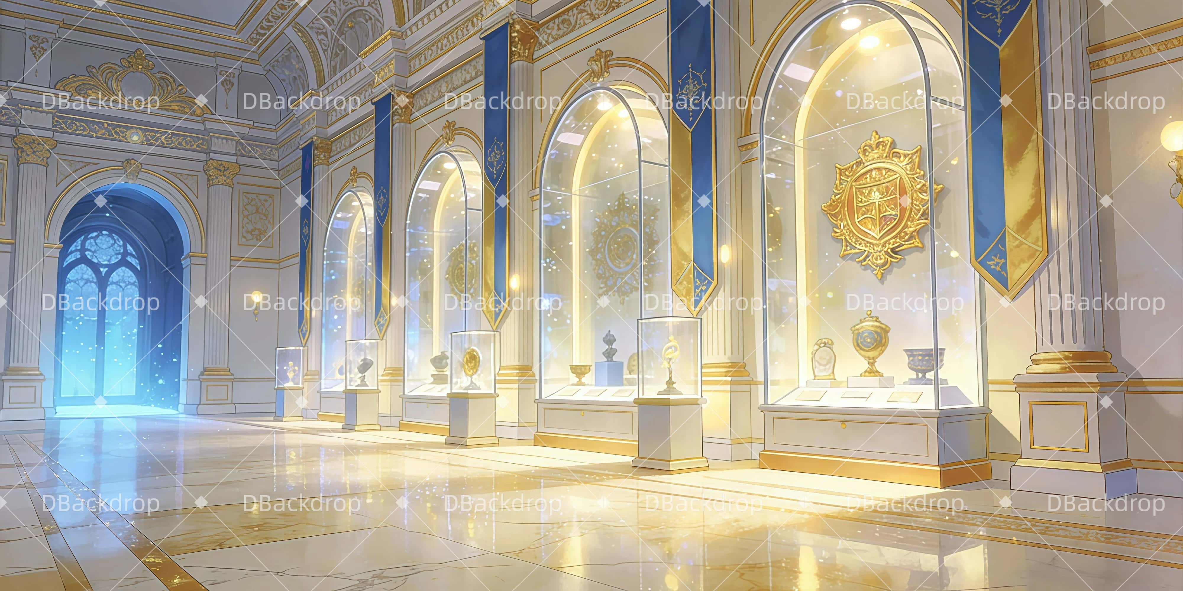 Bühne Theatervorhang Geschichtsmuseum Theaterwand GQ61-T18