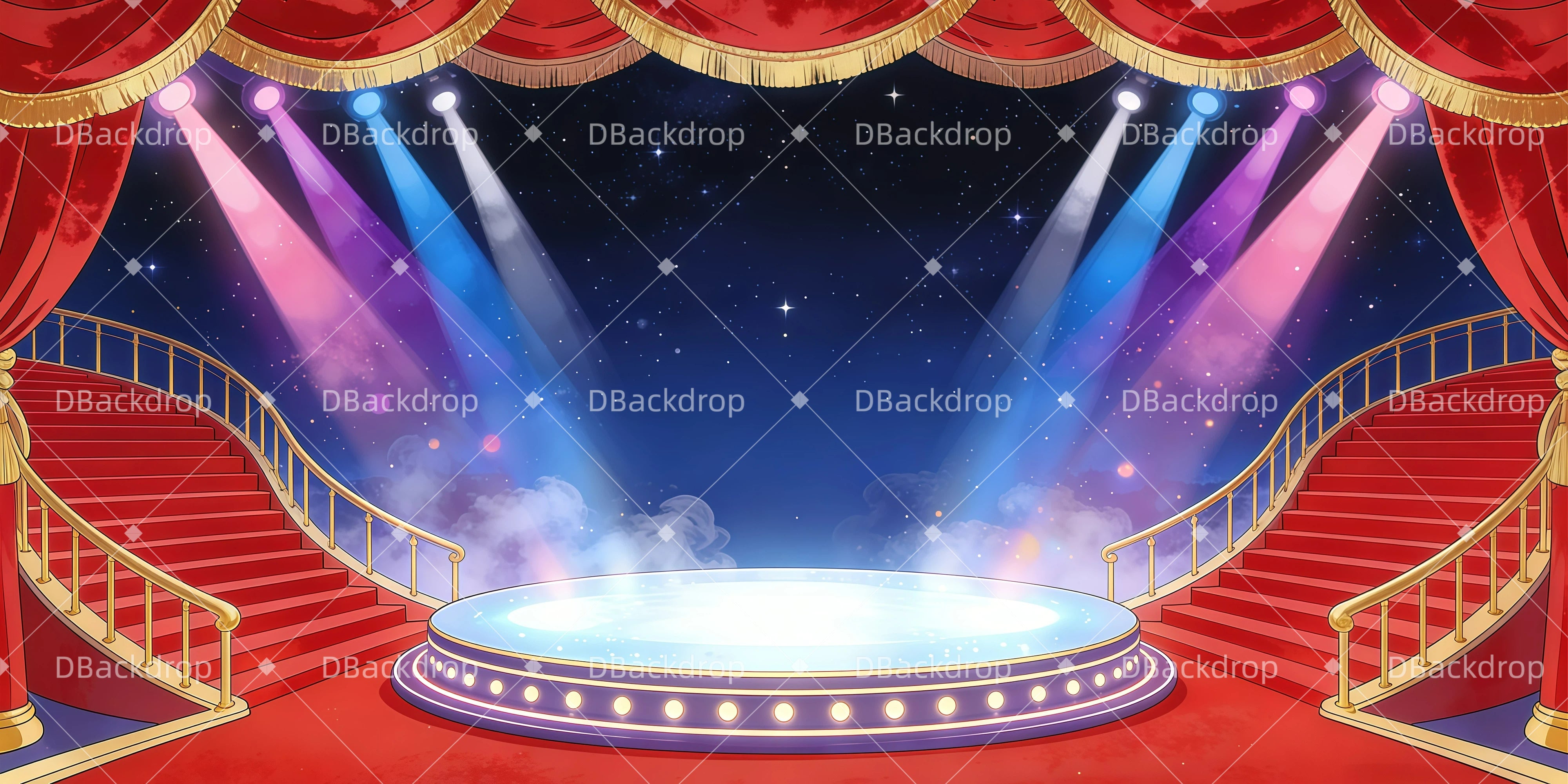 Broadway-Bühnenhintergrund Gewinner im Rampenlicht Musical-Hintergründe GQ62-T8