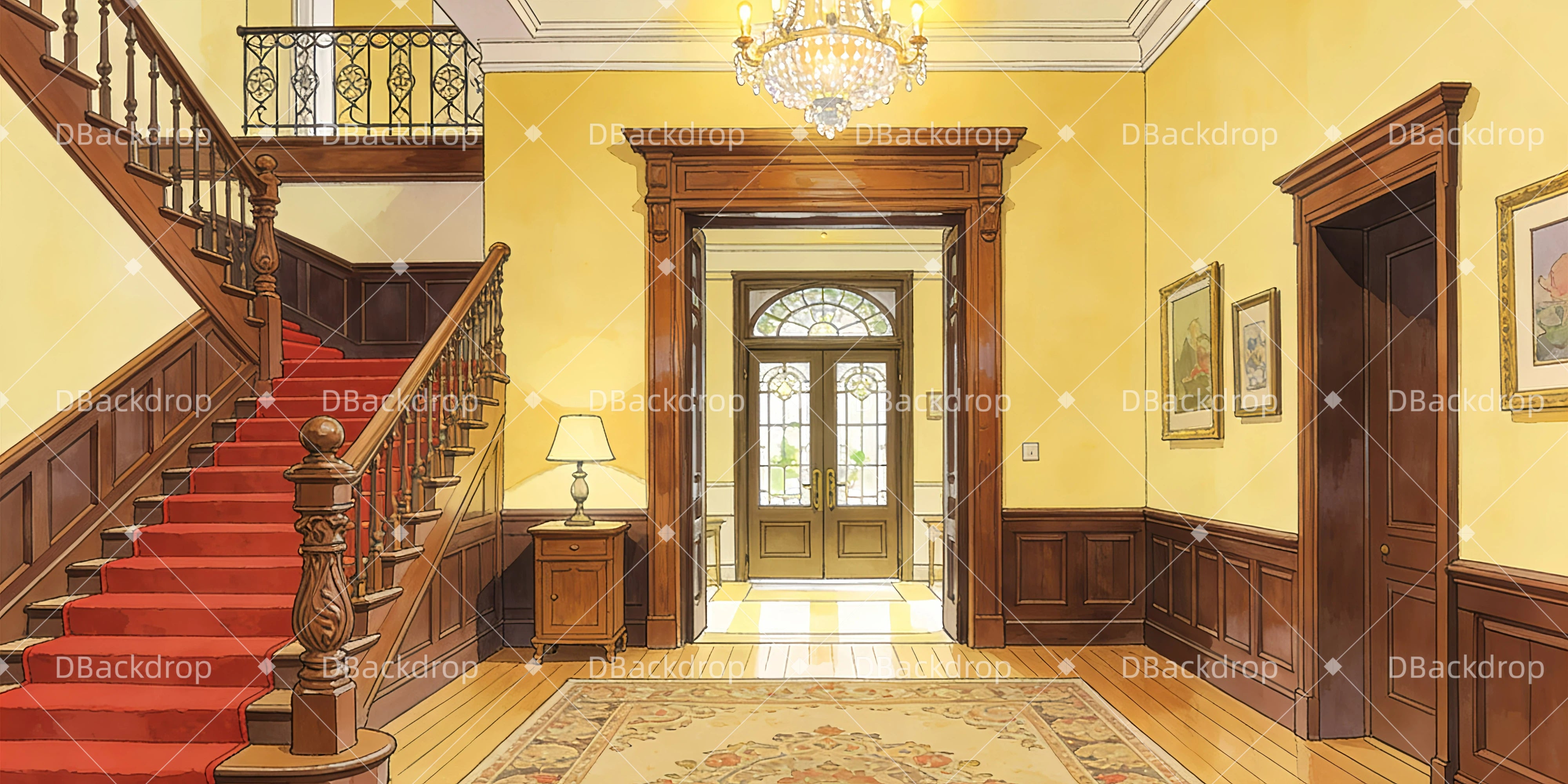 Theater Backdrops Dachboden der Villa Backdrop Theater GQ63-T25