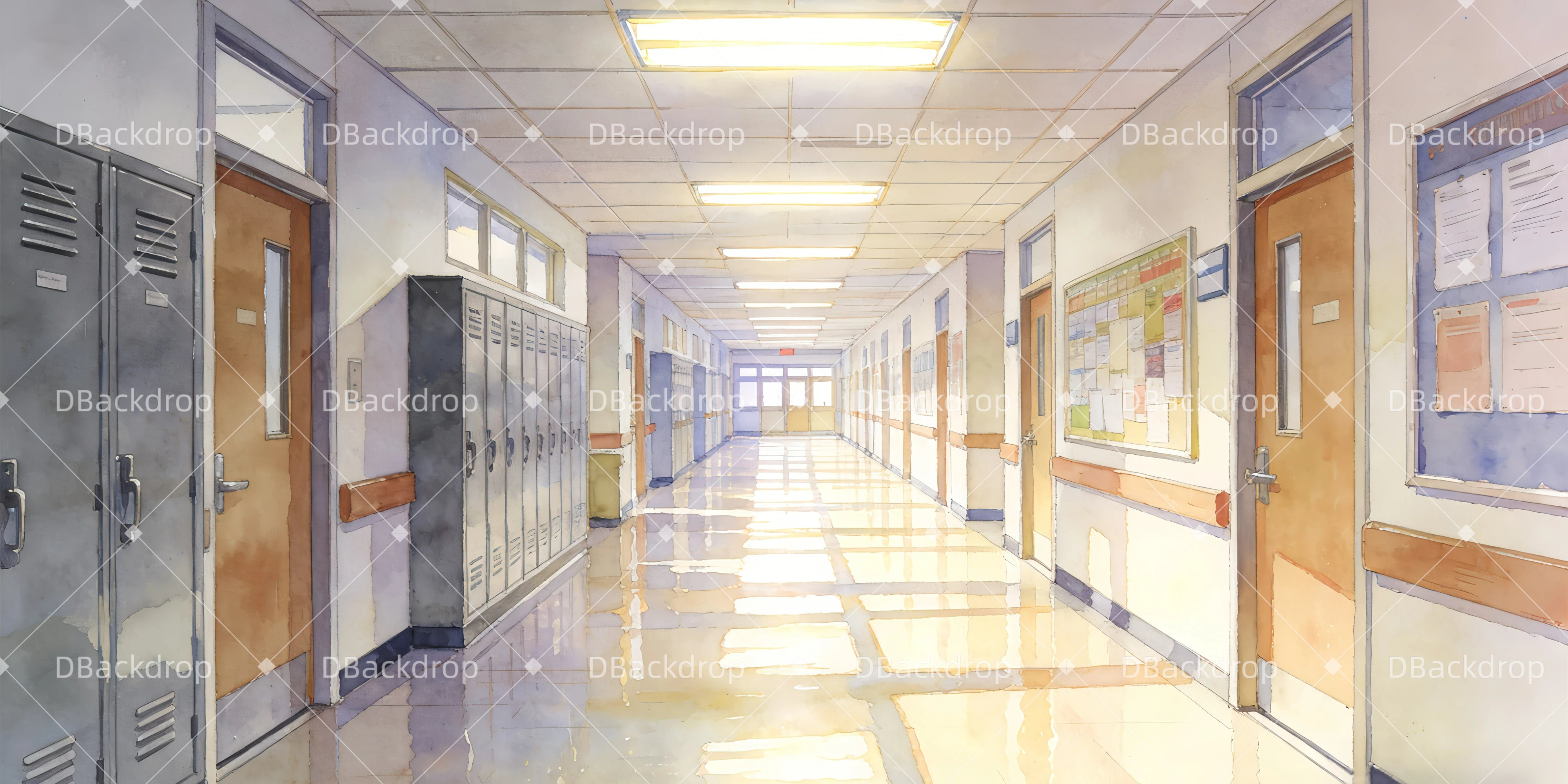 Theater Backdrops Schulflur Backdrop Theater GQ63-T56