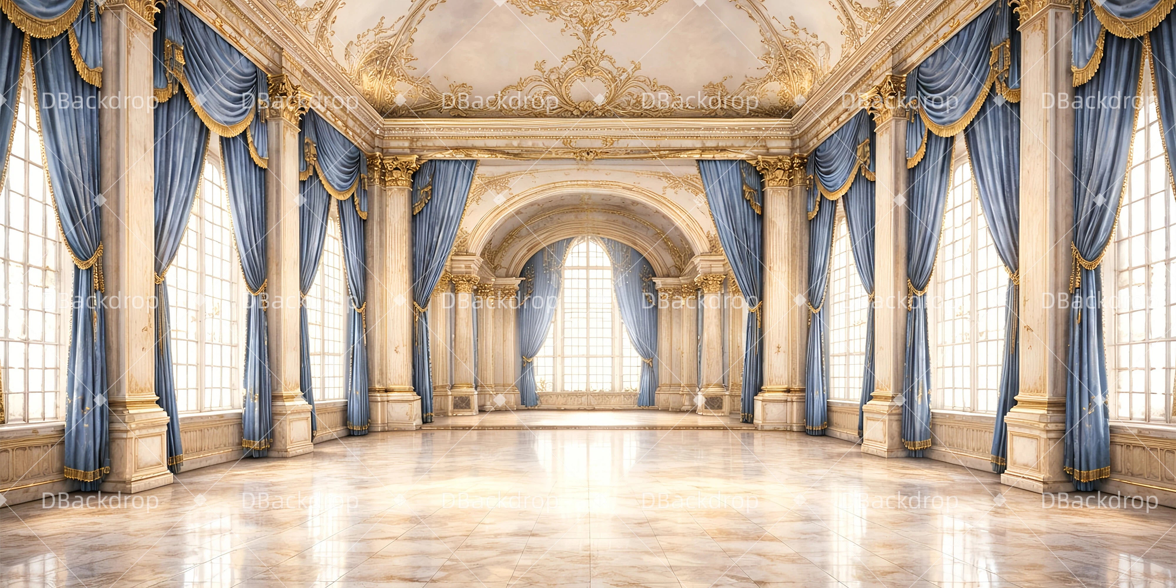 Regency Ballsaal Tanzkulisse Theater Hintergrund GQ64-T1