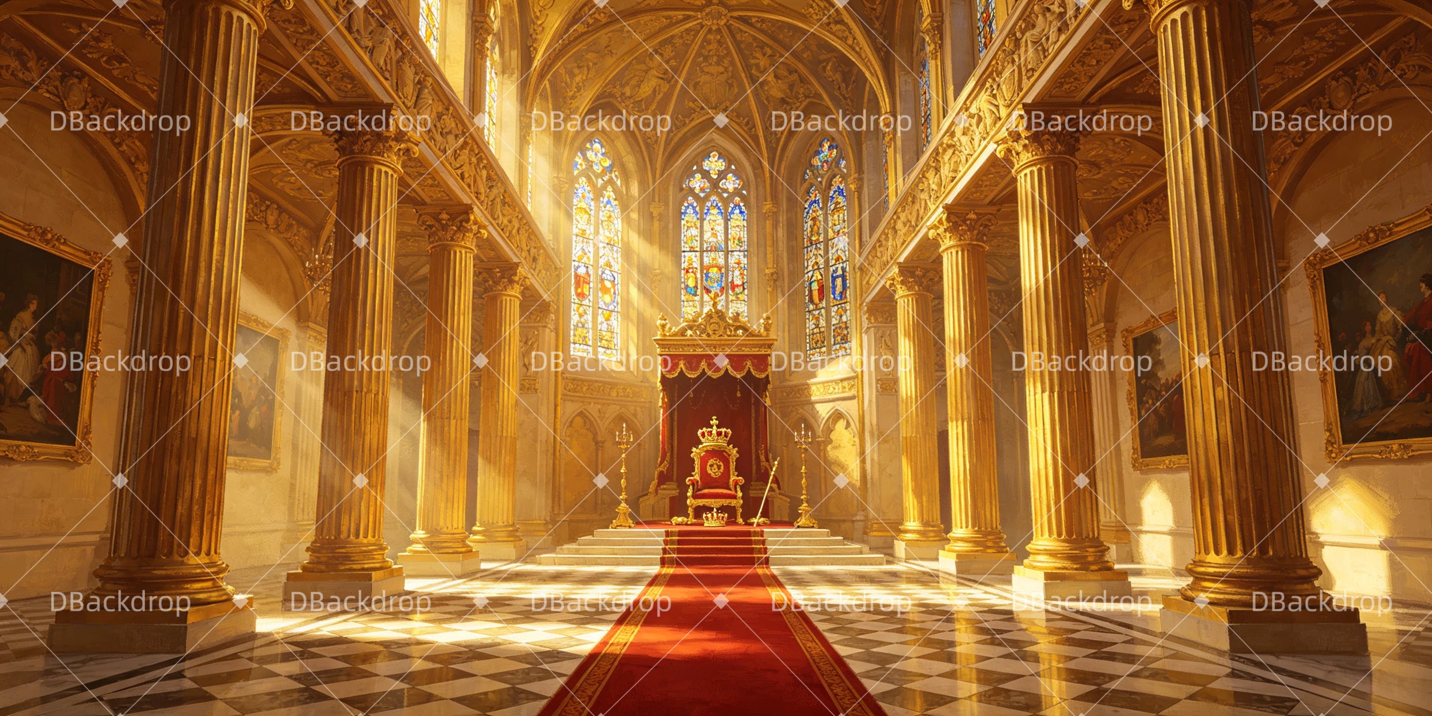 Kirche Krönungssaal Bühnenhintergrund Theaterkulisse GQ66-T50
