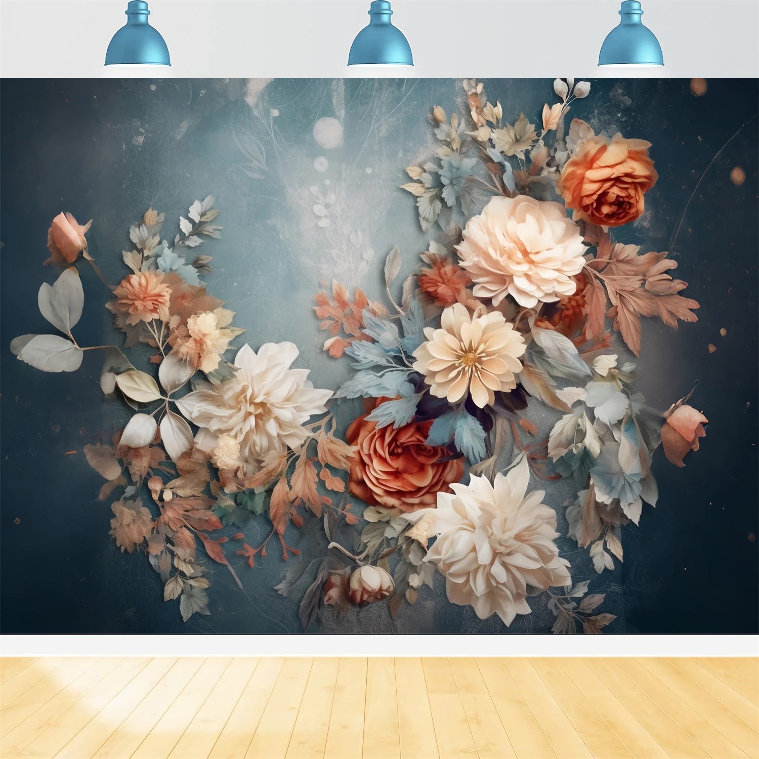 Backdrop Kunst Mitternachtsblumen Gelassenheit Backdrop GTY-101