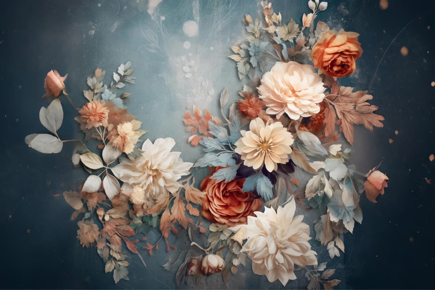 Backdrop Kunst Mitternachtsblumen Gelassenheit Backdrop GTY-101