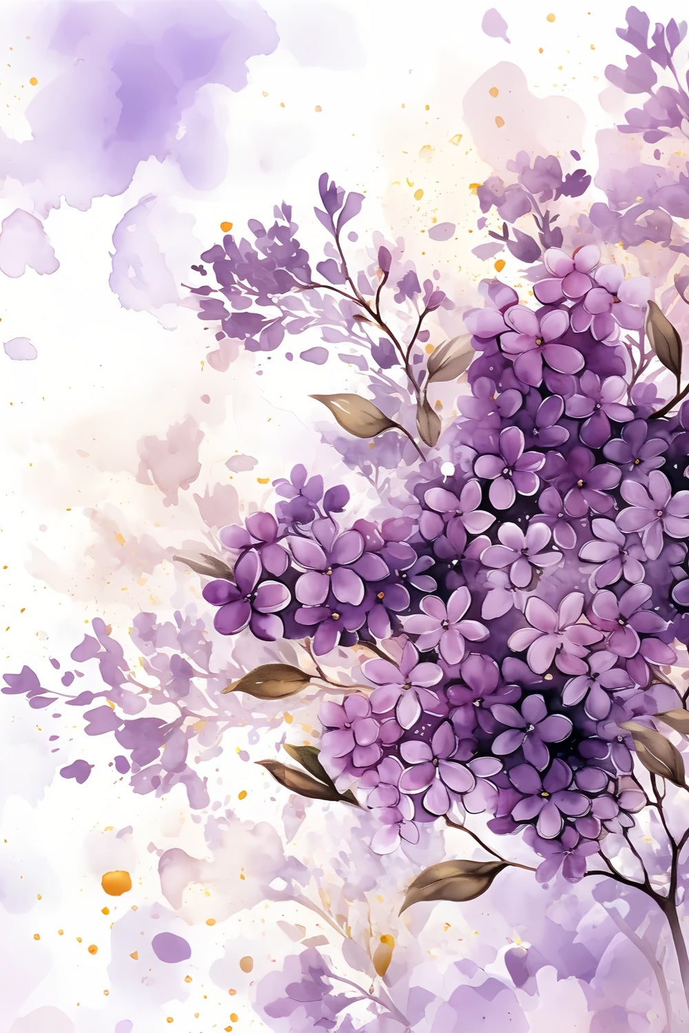 Fine Art Backdrops Verträumter Flieder Aquarell Hintergrund GTY-106