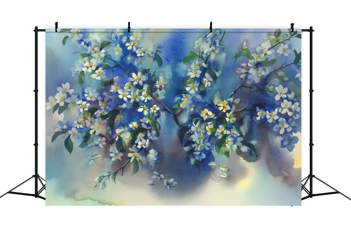 Fine Art Backdrops Serene Blue Floral Fantasy Hintergrund GTY-109