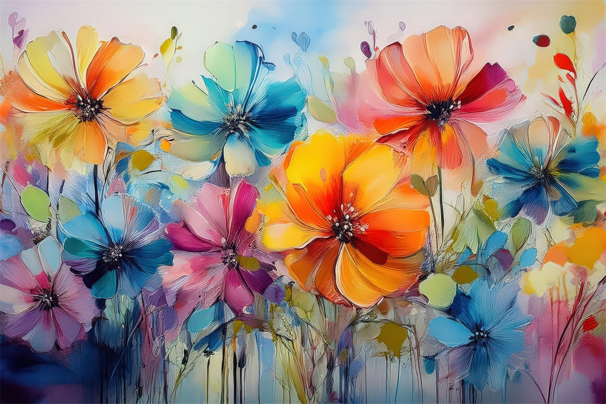 Backdrops Fine Art Vivid Bloom Abstrakt Floral Backdrop GTY-110