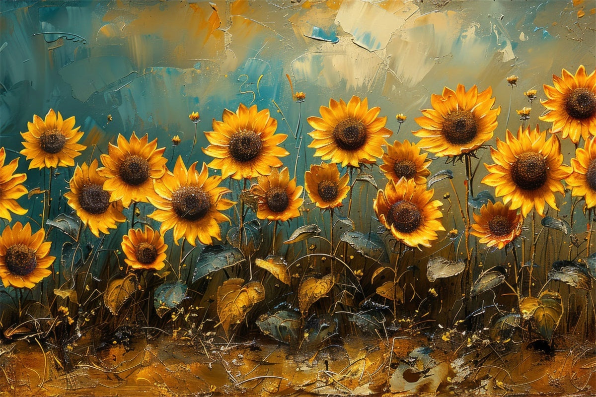 Backdrops Fine Art Goldene Sonnenblumenblüte Backdrop GTY-116