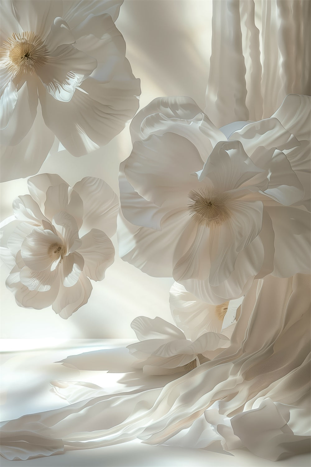 Fine Art Backdrop Anmutige weiße Blume Gelassenheit Backdrop GTY-119