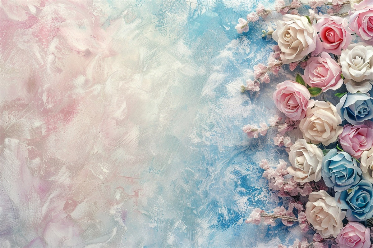 Fine Art Fotografie Backdrops Verträumte weiche Rosen Backdrop GTY-61