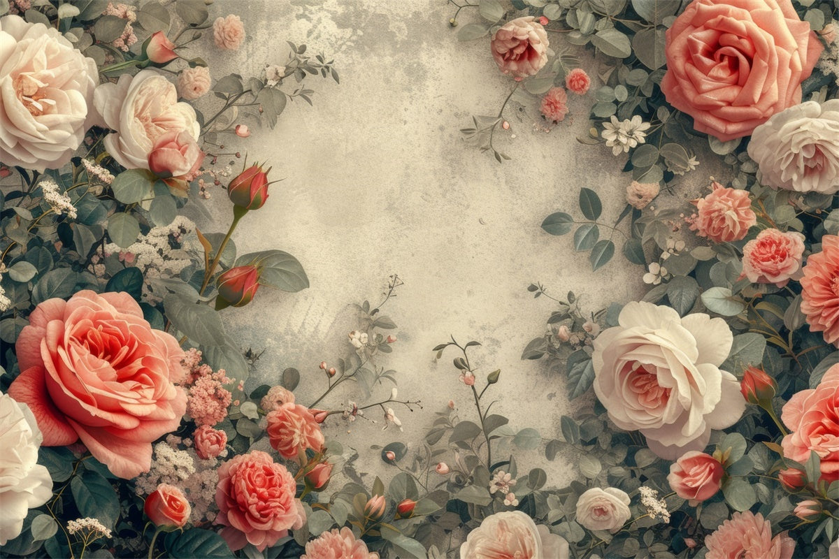 Fine Art Backdrops Anmutige Rosenblüte Rahmen Backdrop GTY-66