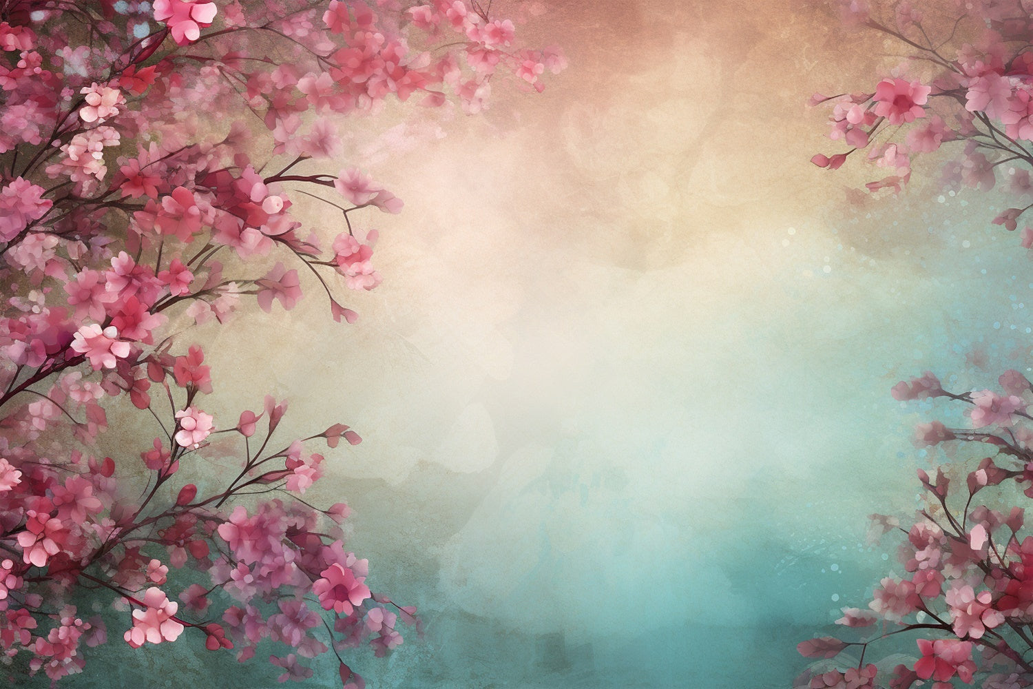 Fine Art Backdrops Verträumte rosa Kirschblüte Backdrop GTY-67