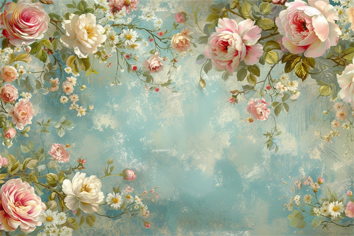 Backdrops Fine Art Zartrosa Rosenranke Backdrop GTY-68