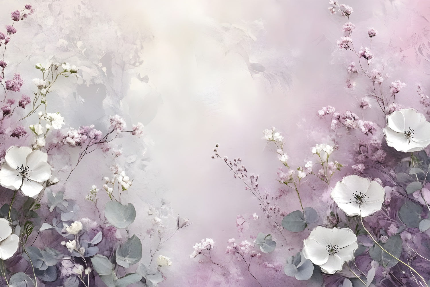 Backdrops Fine Art Lavendel Floral Dream Backdrop GTY-69