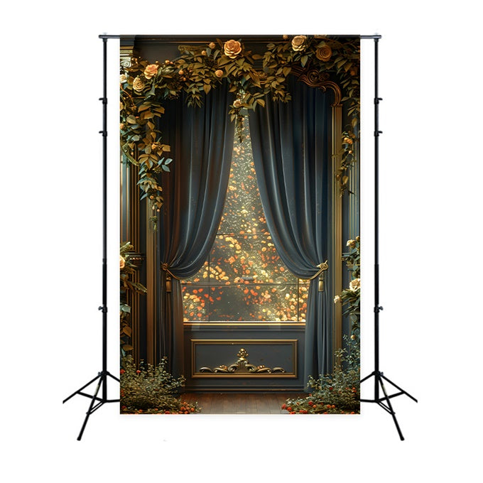 Fine Art Fotografie Hintergrund Opulent Drapierter Blumenhintergrund GTY-76
