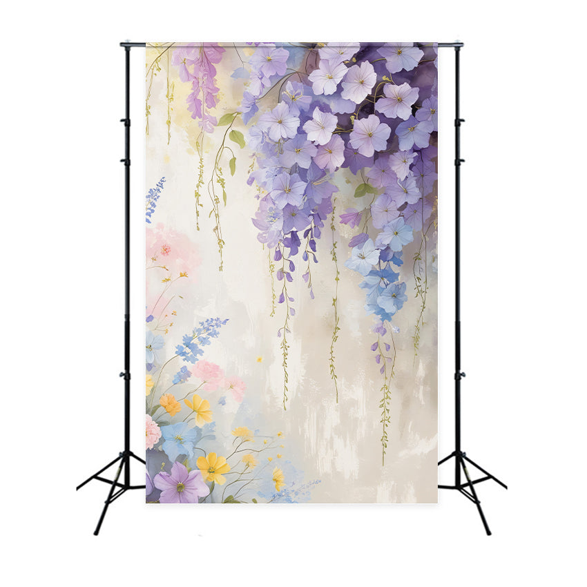Backdrops Fine Art Romantischer Lila Blütenhintergrund GTY-78