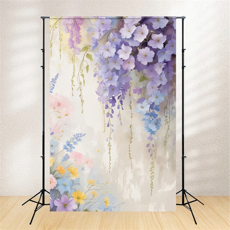 Backdrops Fine Art Romantischer Lila Blütenhintergrund GTY-78