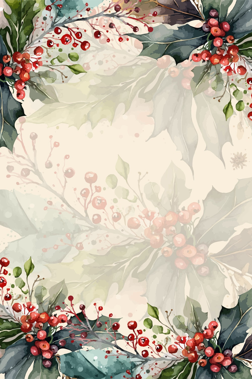 Backdrops Fine Art Festliche Rote Beeren Eleganz Backdrop GTY-79